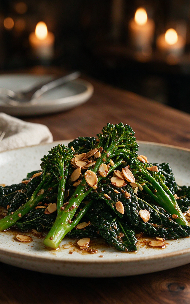 Buttered Greens & Toasted Almonds