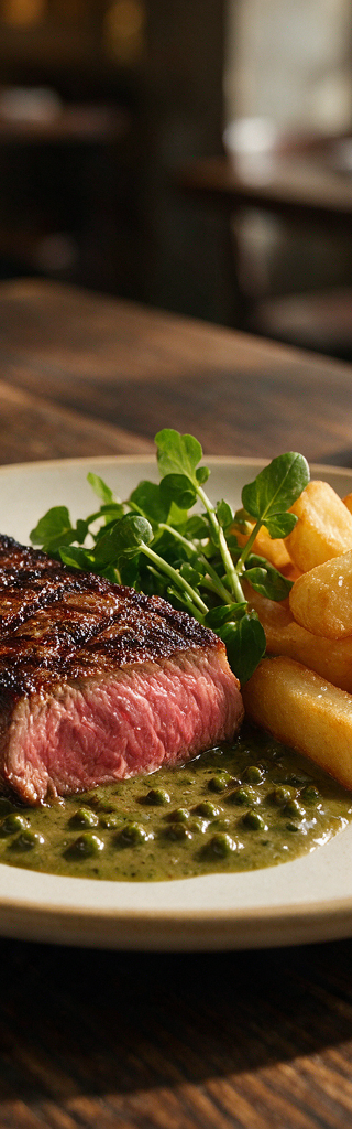 Dry-Aged Sirloin & Peppercorn Sauce