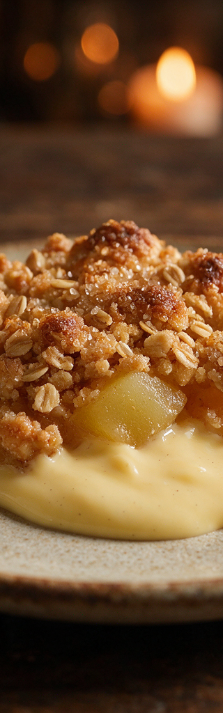 Bramley Apple Crumble & Custard