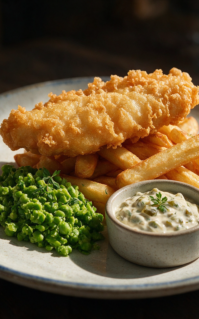 Beer-Battered Haddock & Chips